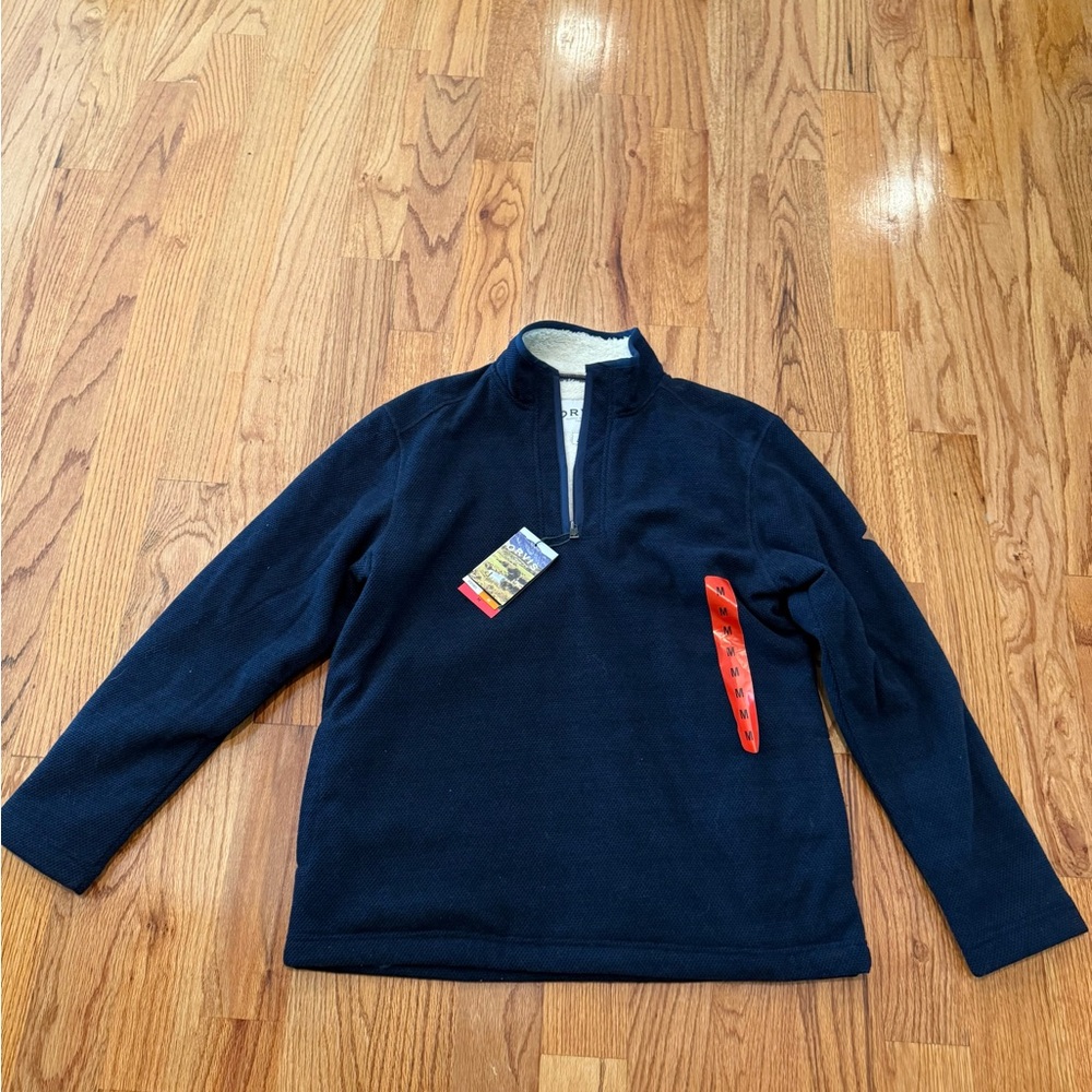 Orvis Blue Zip Up Sweater